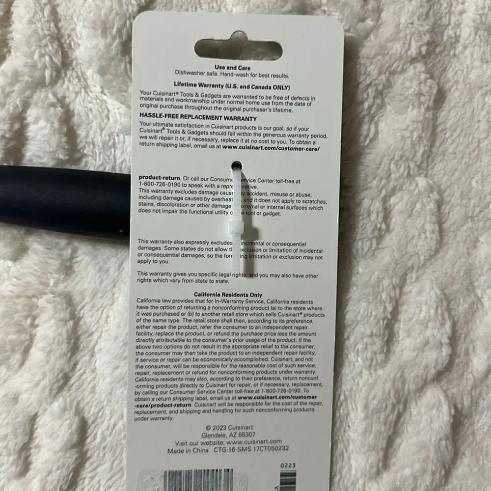 Cuisinart Small Durable Stainless Black Soft Grip Ergonomic Handle Strainer